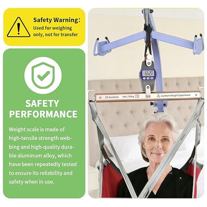 EZ Assistive Patient Weight Scale for Bedridden Patient,Universal Lift Scale for Hospital or Home Care,Safe Weight Load 500LBS
