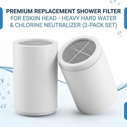 Compatible with Eskin Shower Filter,Replacement Filter Cartridge For Eskiin Shower Head,Removes Hard Water & Chlorine,Improves Water Softening and Filtration(1Pack)