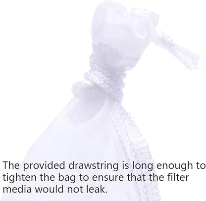 ALEGI 180 Micron Aquarium Filter Media Fine Mesh Bag, 8" by 4" Small Resin Filters Media Bags for Fish Tank (8"*4"(4Pcs))