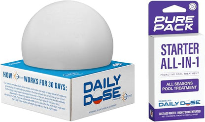Daily Dose Automatic Pool Chemical Dispenser — 30-Day Hands-Free Pool Care, Patented SunSmart Technology, No Batteries Required, Up to 20,000 Gallons