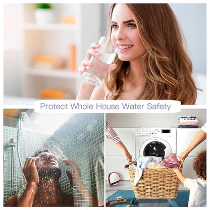 HQUA-OWS-12T 120V 40W 12GPM Whole House Ultraviolet Water Purifier Filter, + 2 Extra UV Bulbs,with Lamp Rated Life 365 Days Ballast