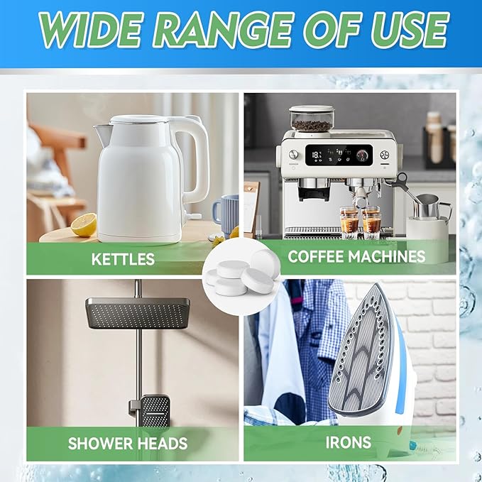 Kettle Descaler Tablet, Kettle Cleaner Remove Hardwater Limescale, Citric Acid for Cleaning, Limescale Remover For Kettles (20.01 Count (Pack of 1))