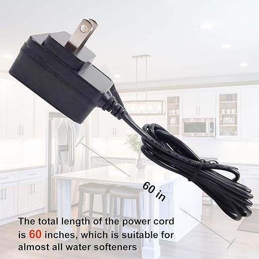 Water Softener Power Cord Transformer 15V DC Adapter Compatible with V3186-06 Fits for Water Softener Valves Produced in 2017 or Later Power Supply Cord