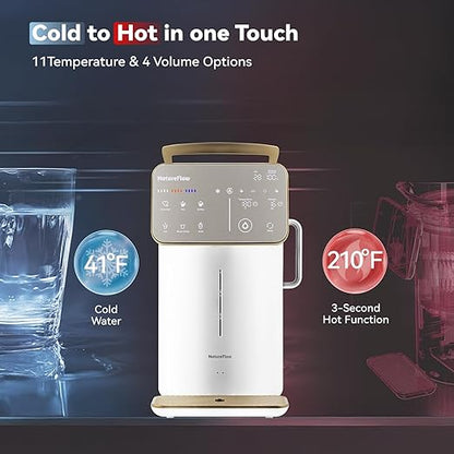 Y60AC（2nd Gen Cold & Hot Countertop Reverse Osmosis Water Mineralization System— Natural Mineral Activation, 10-Stage RO Filtration,Ultra Dual UV, Alkaline Water, 11-Temperature