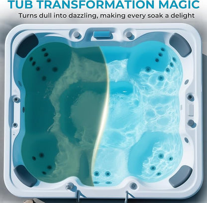 Non-Chlorine Spa Shock Oxidizer for Hot Tub, Chlorine-Free Treatment & Enhanced Oxidizing Shock for Hot Tubs & Spas, Single Dose Packets for Easy Hot Tub Maintenance & Treatment - 12 Packs (1.5lbs)