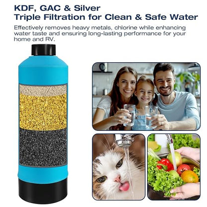 H&G Lifestyles Whole House Water Descaler Water Filter, Saltless Water Softener for Whole Home,Anti Scaler Buildup,Remove Heavy Metal Odor.700,000 Gallons
