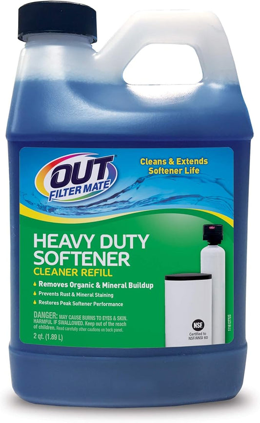 OUT Filter Mate Heavy Duty Water Softener Cleaner System Kit, Powerfully Removes Lime, Rust and Buildup, 64 Ounce