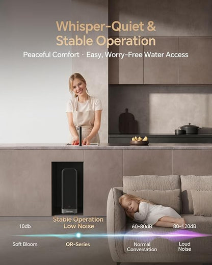Vancepic QR800 Under Sink Osmosis Water Filter System, 800GPD RO Water Purifier with Faucet, Touch Control, 2:1 Pure to Drain Ratio, Fast Flow Rate 0.55 GPM for Kitchen, Includes Leak Detection