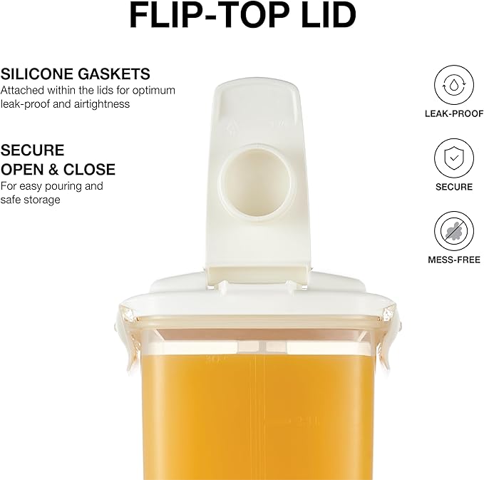 LocknLock Aqua Fridge Door Water Jug | Clear Pitcher | BPA Free Plastic Pitcher with Lid | 3 Quart Pitcher with Lid for Water, Juice, Tea & More Beverages, Ivory