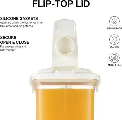 LocknLock Aqua Fridge Door Water Jug | Clear Pitcher | BPA Free Plastic Pitcher with Lid | 3 Quart Pitcher with Lid for Water, Juice, Tea & More Beverages, Ivory