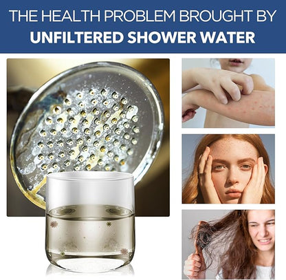 2 Pcs Shower Head Filter Replacement Cartridge for HOPOPRO Filtered Fixed Shower Heads: B0FCFFG8V9, B0FM2TWFGJ, B0FM342LZ2 Remove Chlorine, Heavy Metals for Better Skin & Hair
