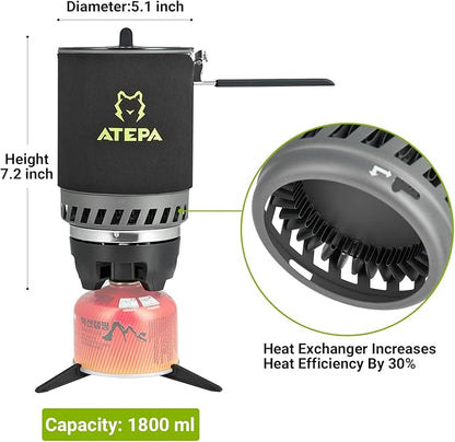 ATEPA Backpacking Stove Camping Cooking Gear for Outdoor Hiking Hunting Fishing