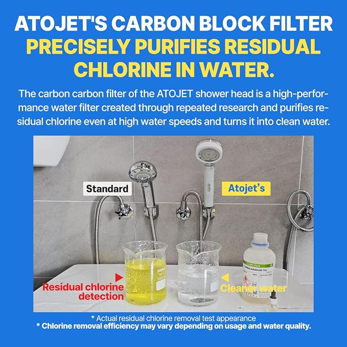Filter Shower For K-Beauty Skin Care– Pure Carbon Filters for Softer Skin & Smoother Hair | Carbon Composite Filter l 6 Month Advanced Filtration Set (AJ8200MC-SET-6MO)