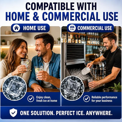 Ice Machine Cleaner Tablets Descaler – 24 Pack (1 Year Supply) – Nickel-Safe, Removes Mold & Improves Taste – Compatible with Countertop & Nugget Ice Makers