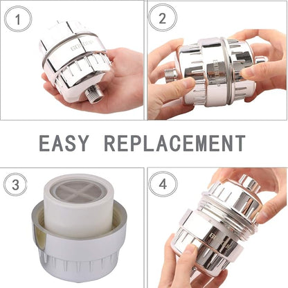 Shower Filter Replacement Cartridge for Hard Water Universal (2Pcs)