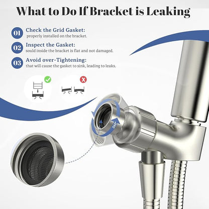 Filtered Shower Head with Handheld, High Pressure 5-Spray Ion Drops Shower Head with Filters for Hard Water, ON/OFF Switch Showerhead for Pets Bath, Shower Heads Filter - Remove Chlorine