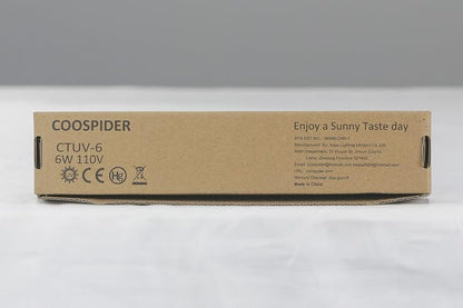Coospider 6W UV Bulb with Ozone for 6w lamp, Replacement T5 Bulbs, 2 - Pack, 110V