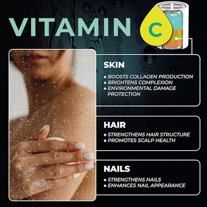 AquaHomeGroup Vitamin C E and A Shower Filter Cartridge with Mint Aroma - Reduces Chlorine and Chloramine - Supports Skin and Hair - Fits 15 and 20 Stage Filters