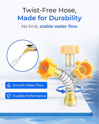 Waterdrop Hard Water Filter for Hose Car Wash, Water Deionizer for Car Washing, Window, Boat, Marine, Motorcycle, Yard Cleaning, Wash Spot Free, 2 Pack with Hose Protector