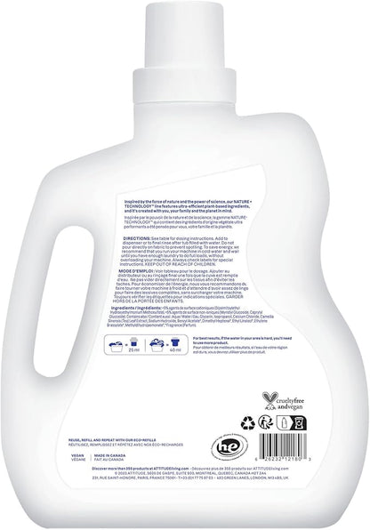 ATTITUDE Liquid Fabric Softener,Plant-Based & Vegan,HE Compatible,Naturally Derived,Wildflowers Scent,80 Loads,67.6 Fl Oz,(Pack of 2)
