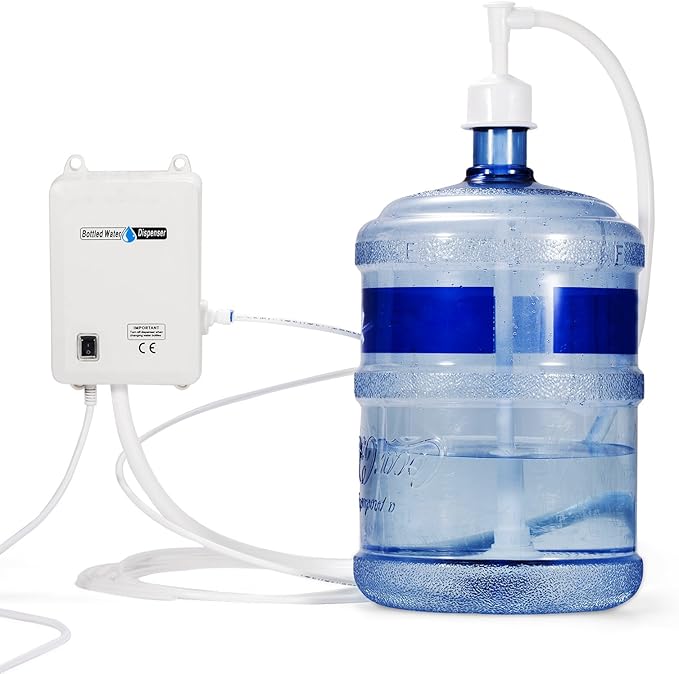 VEVOR Bottled Water Dispenser Pump System, 5 Gallon Dispensing System, Automatic Electric Water Dispenser, Single Inlet Water Jug Pump, Compatible Use with Coffee/Tea Machine, Refrigerator, Ice Maker