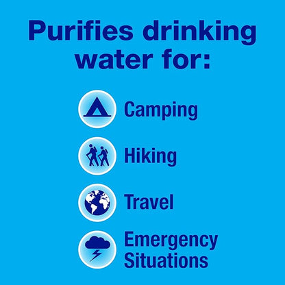 Potable Aqua Chlorine Dioxide Water Purification Tablets - 30 Count & Water Purification Tablets with PA Plus - Two 50 Count Bottles
