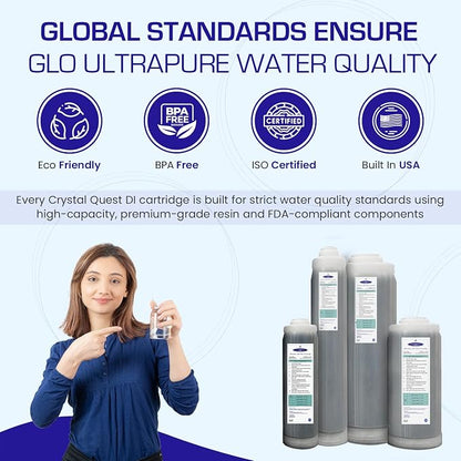 Ultra High Purity DI Resin Cartridge | 4-5/8" x 9-3/4" | Crystal Quest