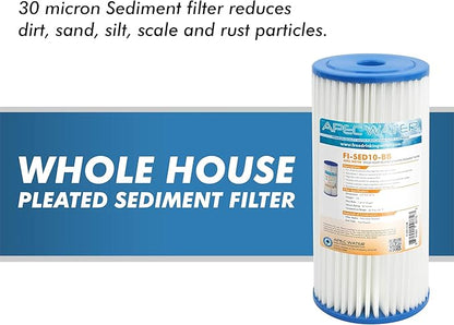 APEC Water Systems FI-SED10-BB 10" Whole House Sediment Replacement Filter Reusable and Pleated