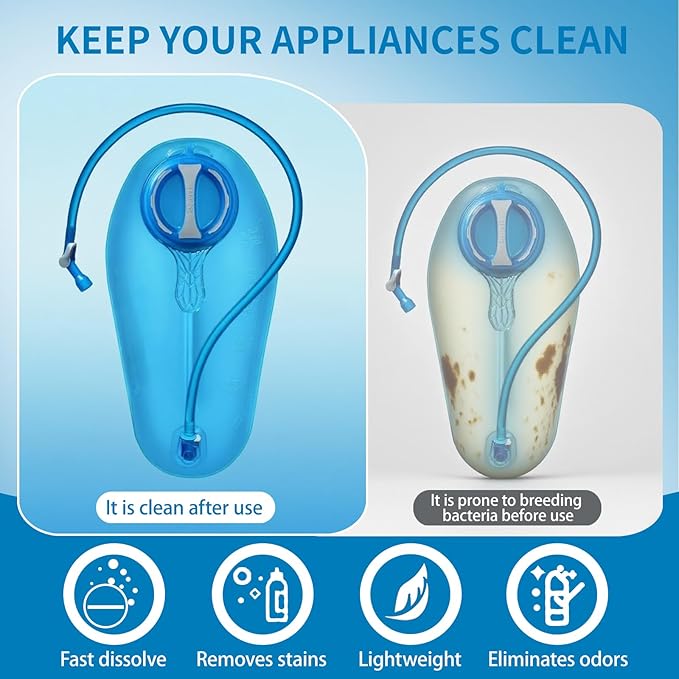 Hydration Bladder Cleaning Kit Compatible with Camelbak, 4 in 1 Water Bladder Cleaner Set, Flexible Long Brush for Hose and 2 Brushes, Drying Collapsible Frame, Water Reservoir Backpack Cleaning Kit