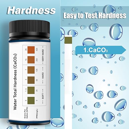 DIPSTIK Water Hardness Test Kit-150 Strips Water Quality Testing for Drinking/Well Water, Softener,Hard, Dishwasher,Pool,Spa, 0-425 ppm