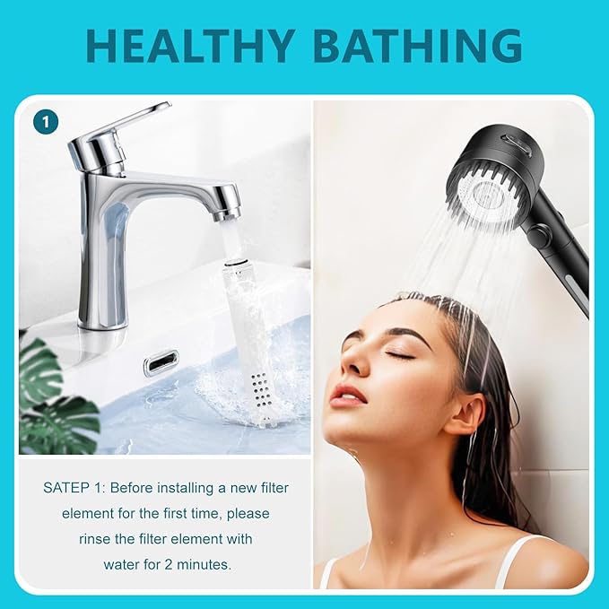 Multi-Stage Shower Filter Replacement Compatible with PWERAN 8 Spray Shower Filter for Handheld Shower Head,18 Stage Replacement Filters, 4 Pack