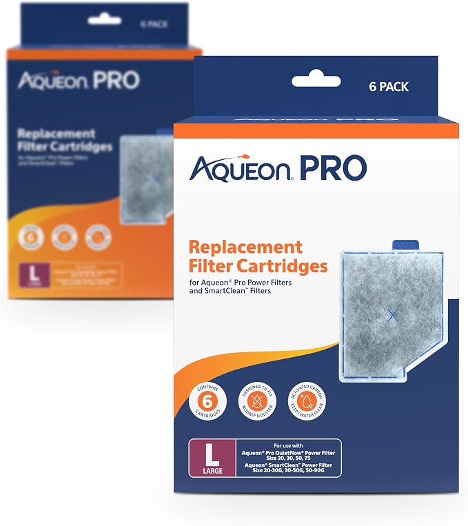 Aqueon PRO Replacement Filter Cartridges Large 6 Pack