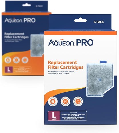 Aqueon PRO Replacement Filter Cartridges Large 6 Pack