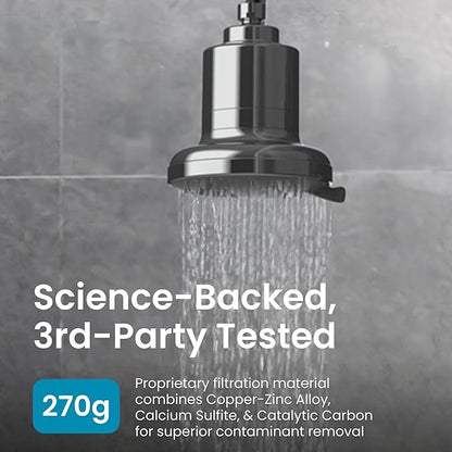 AquaTru Shower - Advanced Shower Filter Removes Impurities from Hard Water to Support Healthy Skin, Scalp, Hair, Reduce Breakage, and Enhance Your Beauty and Self-Care Routine (Polished Chrome)