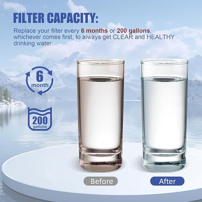 W10295370A Water Filter Replacement, Compatible with EDR1RXD1, EDR1RXD1B, W10295370, WHR1RXD1, KAD1RXD1, P4RFKB2, P8RFWB2L, 46-9930,46-9081 (2 Pack)