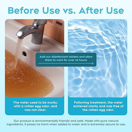 Powerful Well Water Purifier – Effectively Helps Reduce Iron Buildup & Sulfur Odors – Easy DIY Solution for Cleaner, Fresher-Tasting Water – Food-Grade Formula