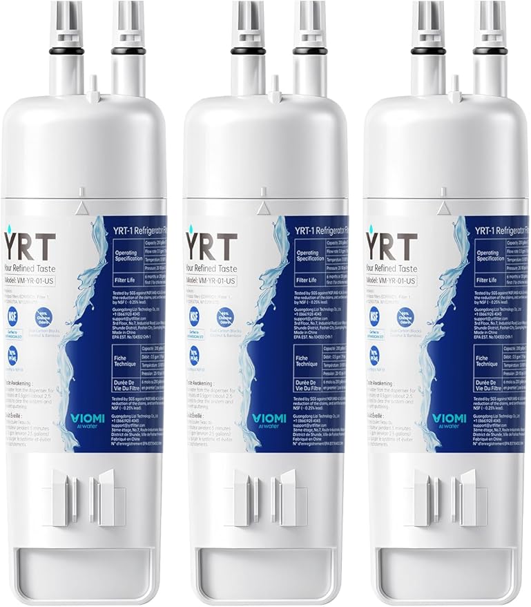 YRT EDR1RXD1 Replacement for Everydrop Filter 1, W10295370A, WHR1RXD1, Kenmore 46-9081, 46-9930, Ice & Water Filter Replacement, NSF/ANSI 372&53&42 Certified, Refrigerator Water Filter (Pack of 3)