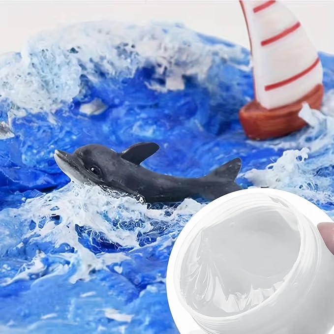 150ml Water Scenery Paster, Paint Mediums & Additives, Water Effect Paste, Suitable For Rivers, Oceans, Lakes, Static Scenes - Model For Aquariums (Transparent)