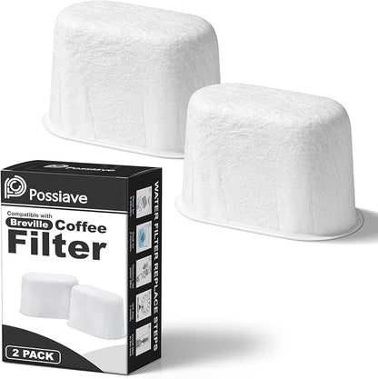 Possiave 2-Pack Water Filters Compatible with Breville BWF100 Machines | Breville Espresso Machine Water Filter Replacement for Barista Express/Pro, Infuser, Dual Boiler, Oracle Series Early