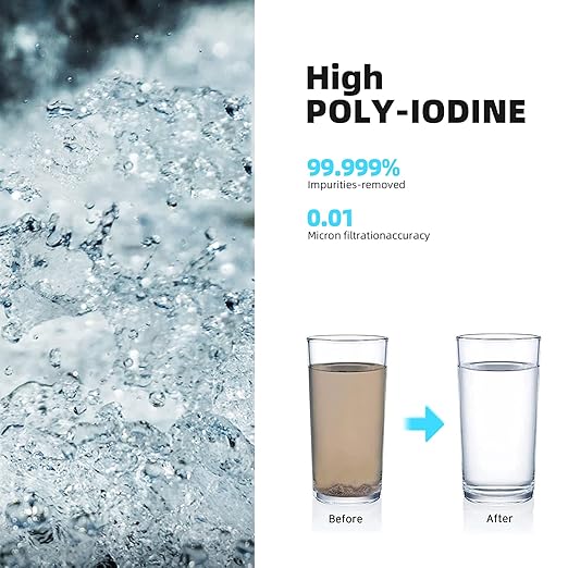 2pcs Portable Water Filter Straw - 5-Stage Filtration for Safe and Clean Drinking Water During Camping and Hiking