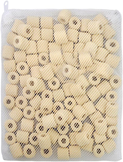 PULACO Aquarium Ceramic Ring, Filter Media for Fish Tank, Pond Filter, 1LB