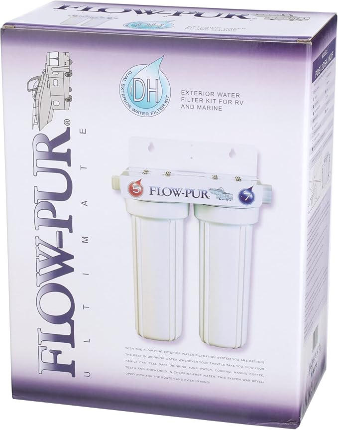 FLOW/PURWATT Watts 520022 RV/Boat Duo Exterior Water Filter with Garden Hose Fittings
