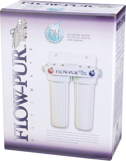 FLOW/PURWATT Watts 520022 RV/Boat Duo Exterior Water Filter with Garden Hose Fittings