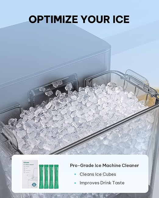 Silonn Ice Maker Cleaner & Descaler | Fast Dissolving, Safe | 100% Pure Citric Acid Descaler Powder, 4 Individually Packaged Pouches, Compatible with All Ice Makers & Coffee Machines