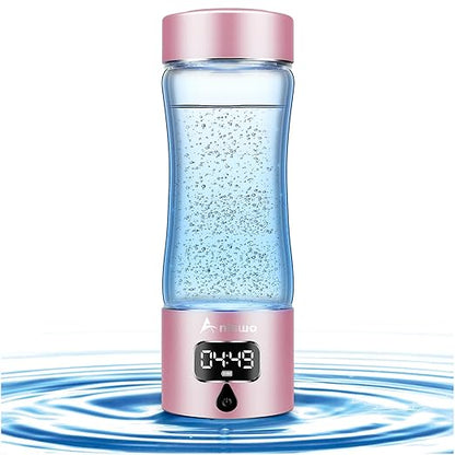 Hydrogen Water Bottle Generator with SPE/PEM Technology, 5000PPB,Portable Rechargeable Hydrogen Water Ionizer Machine for Home,Office, Gym,Travel -Gift for Holidays
