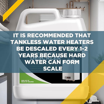 Tankless Water Heater Descaler - Quart (32 oz) Premium Descaler for Tankless Water Heater Systems, Restores Heating Efficiency, Easy Use