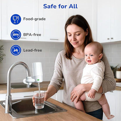 Fil-Fresh 2-Pack Faucet Filter Replacement for Brita® Faucet Water Filter FR-200,FF-100, Brita® 36311 On Tap Faucet Filter System, NSF Certified to Reduce Chlorine, BPA-Free, White