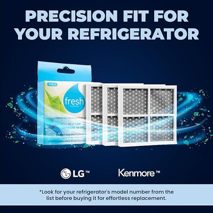 Mist LT1000P Water Filter and Air Filter replacement for LG : ADQ747935, MDJ64844601, LMXS28626D, LT1000PC, LT-1000PC Kenmore 46-9980, 469981 & LT120F (3 Combo Pack) Refrigerator Water Filter