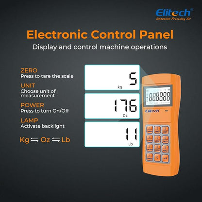 Elitech Wired Refrigerant Scale LMC-200 220 lbs and Charging Valve
