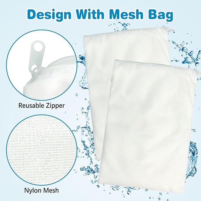 250 g/0.55 lb Aquarium Filter Media Filtration Resin with Mesh Bag Removes Driftwood for Freshwater and Saltwater Small Fish Tank (2 Pack)